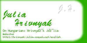 julia hrivnyak business card